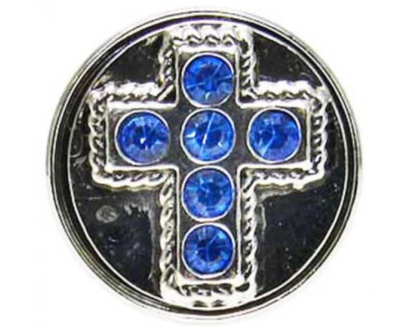 Elegant blue accessory featuring a unique cross design, perfect for elevating any outfit.