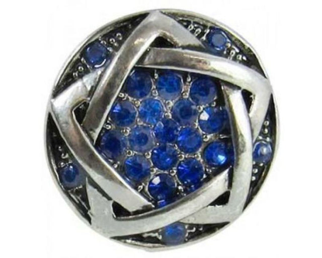 Blue diamante star charm from Snaps REDFOX, a stylish accessory for versatile jewelry and personal expression.