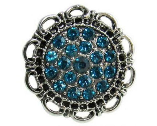 Blue diamante shield accessory featuring sparkling diamantes, perfect for elevating everyday and special occasion outfits.