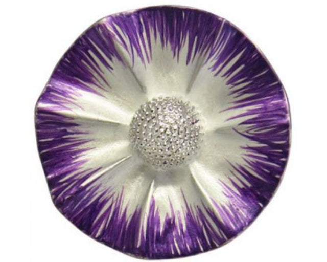 Vibrant purple and white frangipani snap, perfect for home decor and special events.