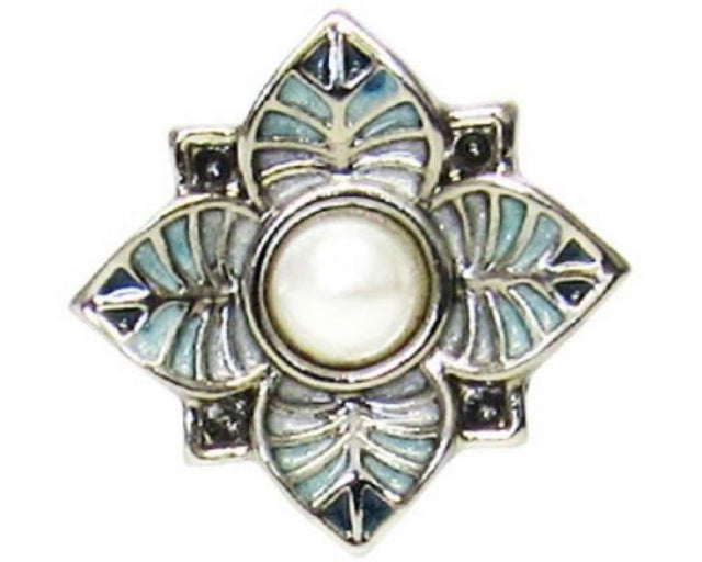 Exquisite Art Deco flower snap featuring vibrant colors and intricate patterns, perfect for stylish customization.