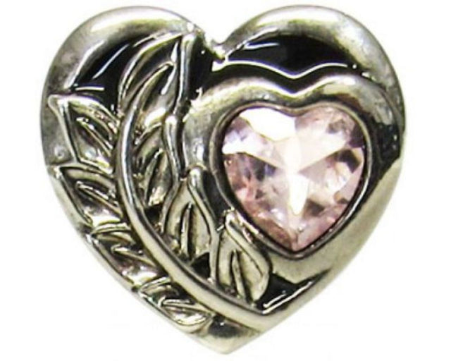 Vibrant heart-shaped charm in pure pink, perfect for personalizing jewelry and accessories with style and joy.