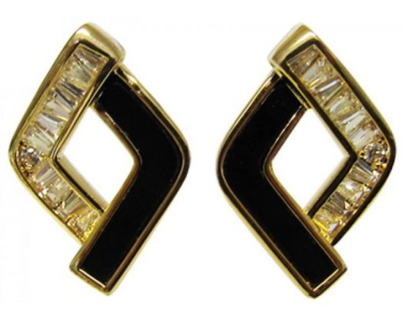 Earring - Jax Rhombus with Diamante