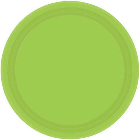Vibrant Kiwi 23cm paper plates, eco-friendly and compostable, perfect for parties and everyday meals, pack of 20.