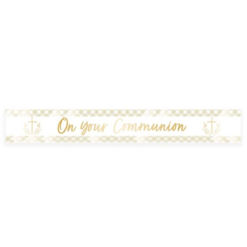 Botanical Celebration On your Communion Foil Banner