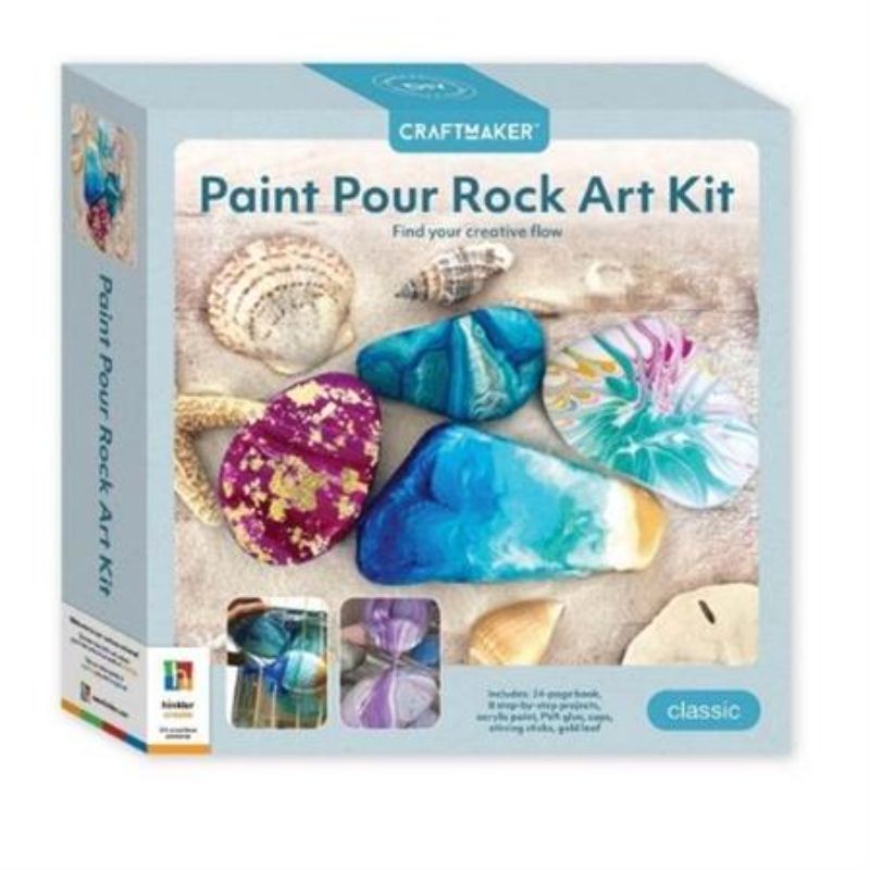 Craft Maker Kit - Paint Pour Rock Art Kit (3 Kits)
