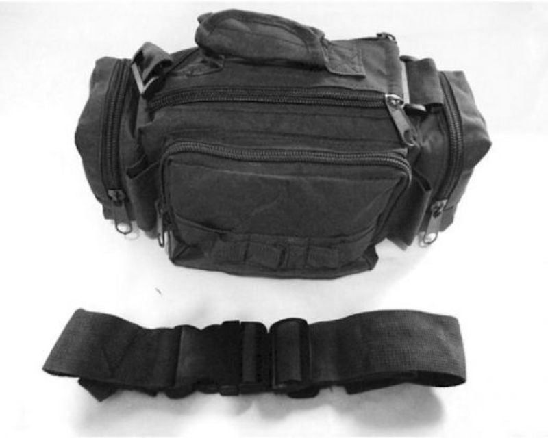 CamoClub Utility Bag in black, versatile travel companion with double zip, ample space, and durable design for outdoor activities.