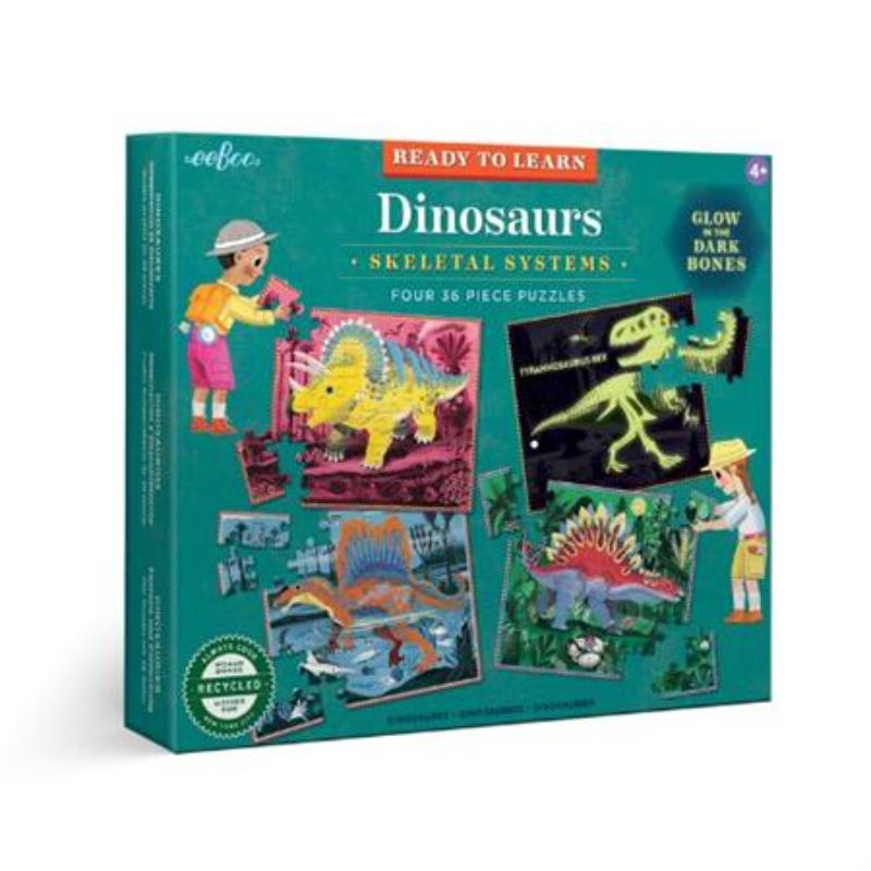 Puzzle - Ready to Learn Dinosaurs Glow eeBoo (36pcs)
