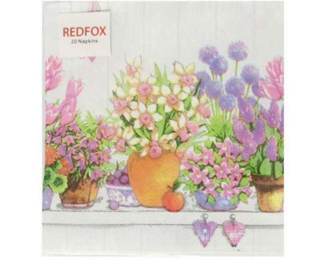 Cottage Garden 3-ply paper napkins with floral design, pack of 20, perfect for stylish dining and gatherings.