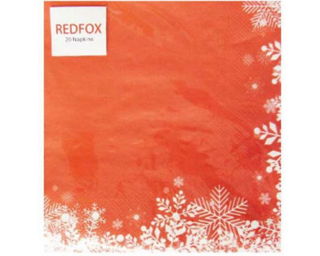 Elegant Christmas Snowflake Napkin set, 20 eco-friendly 3-ply napkins, perfect for festive holiday dining and gatherings.