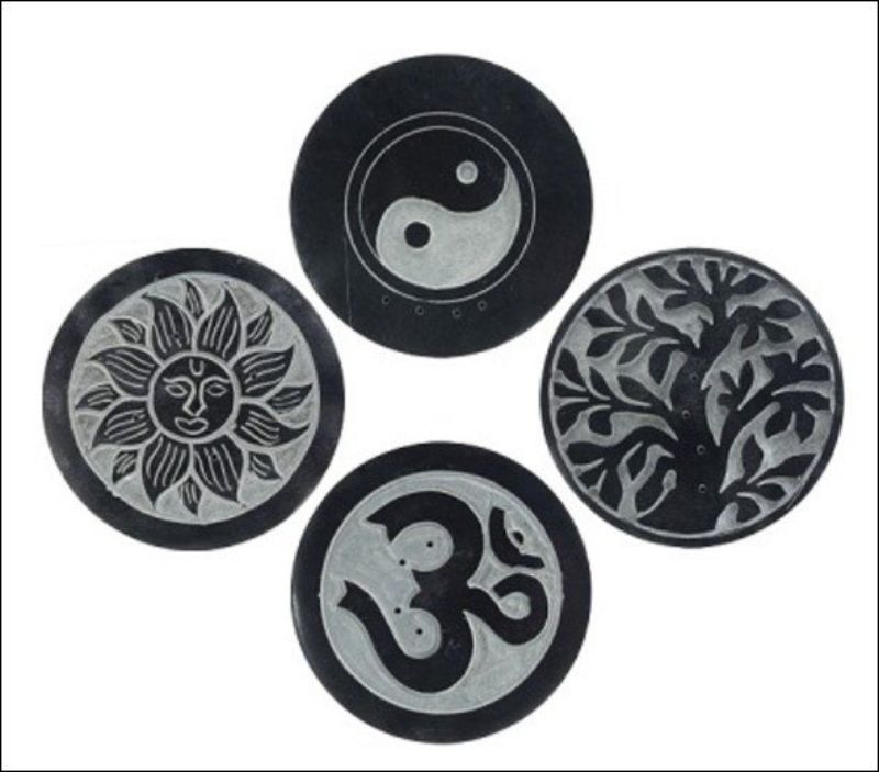 Incense Holder - Soapstone (Assorted Set of 4)