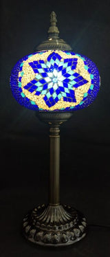 Turkish Mosaic Lamp - Tall Blue (47cm)