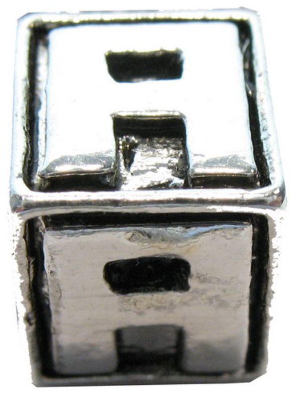 Cherish Beads - Letters - PACKOF 4 Square Metal A