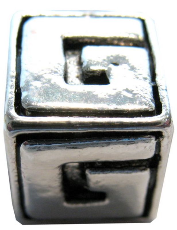 Cherish Beads - Letters - PACKOF 4 Square Metal G