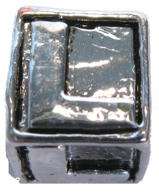 Cherish Beads - Letters - PACKOF 4 Square Metal L