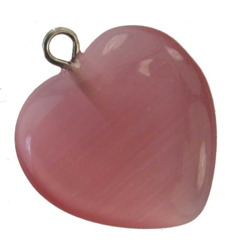 Beads  - Catseye - Heart Catseye Bead 5pcs  - Set of 5