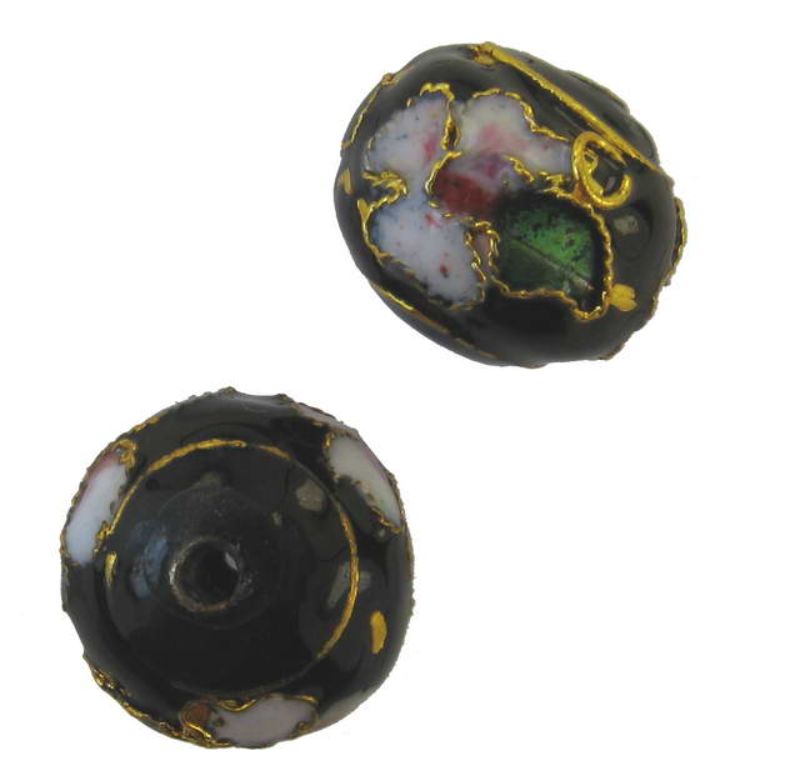 Beads  - Cloisonne - 11x13mm Cloisonne 6pcs  - Set of 2