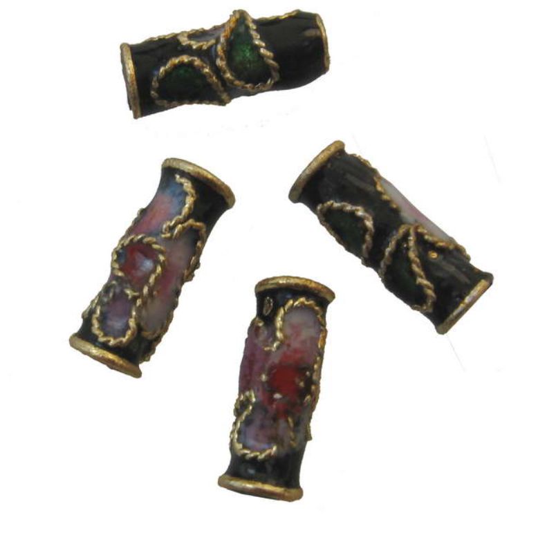 Beads - Cloisonne - 10x4mm Bead 20pcs  - Set of 2