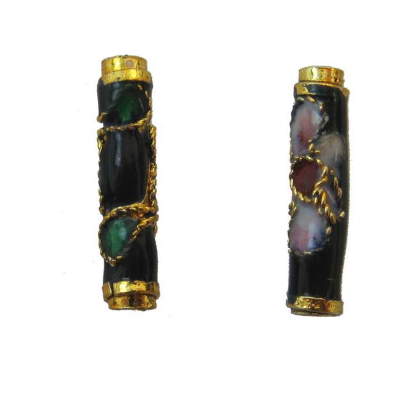 Beads - Cloisonne - 16x3.5mm Bead 12pcs  - Set of 2