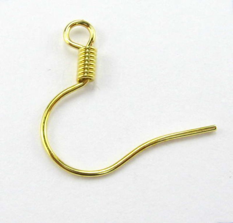 Findings - Earring Component - 15mm Earwire 100pcs Gold  - Set of 2