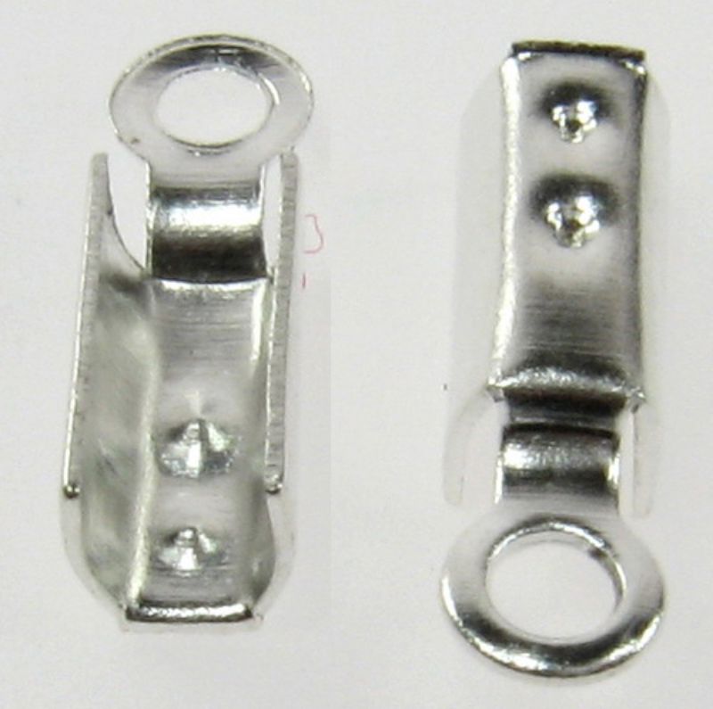 Findings - Crimps - 7x3mm Leather Crimp 1000pc Sil