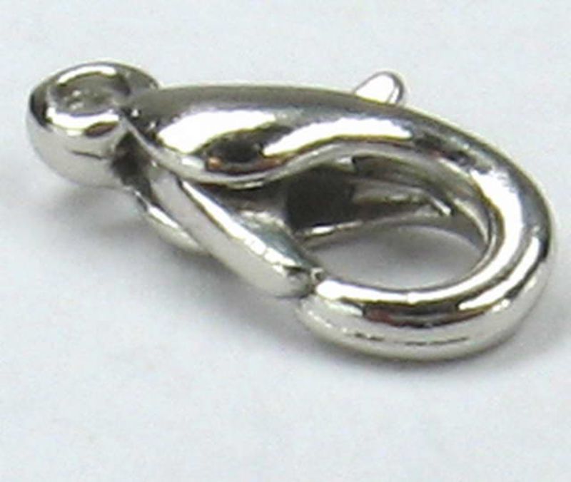 Findings - Connectors &Bails - 12x6mm Oyster Clasp50pc Chrome  - Set of 2