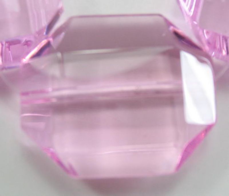 Beads - Glass Faceted Beads - Glass Beads 20x24mm 3pcs  - Set of 5  PINK