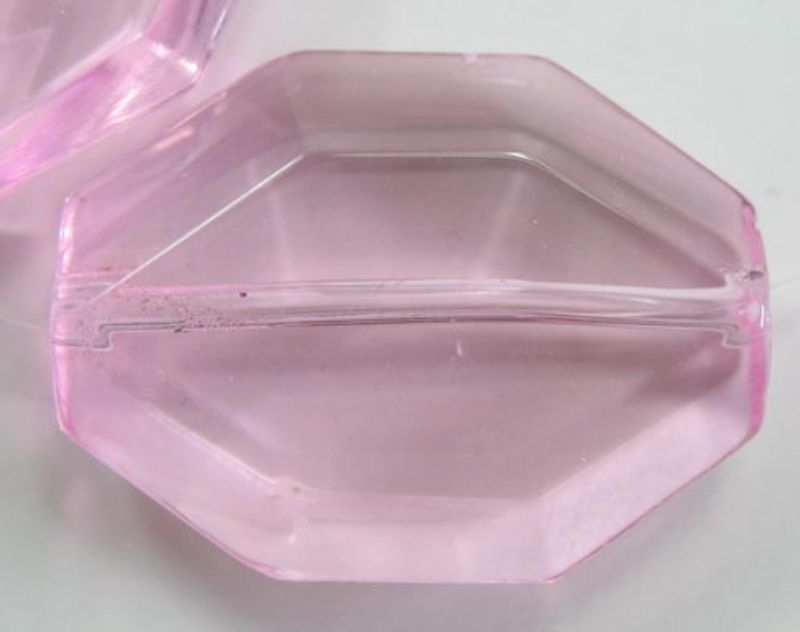 Beads - Glass Faceted Beads - Glass Beads 20x26mm 2pcs  - Set of 5  PINK