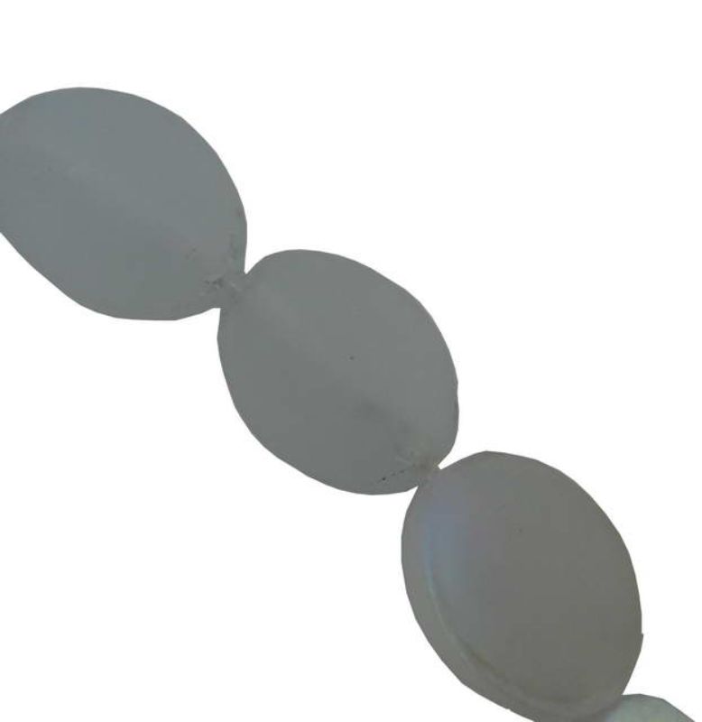 Beads - Glass Beads - 13x9x5.5 Flat Oval  30pc  - Set of 2
