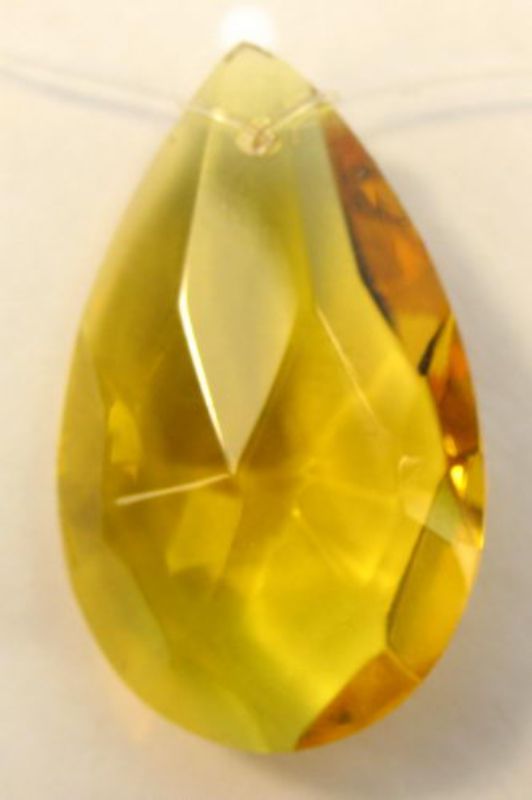 Beads - Glass Pendants - 27x15x13 Faceted Teardrop  - Set of 3