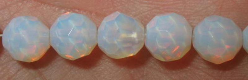 Beads - Glass Faceted Beads - 8mm Opaque Faceted Rd 49pcs  - Set of 2