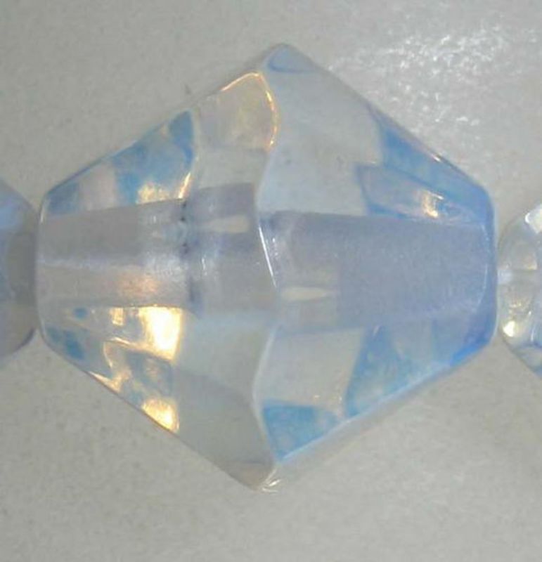 Beads - Glass Faceted Beads - 10mm Opaque Bicone 3beads  - Set of 3