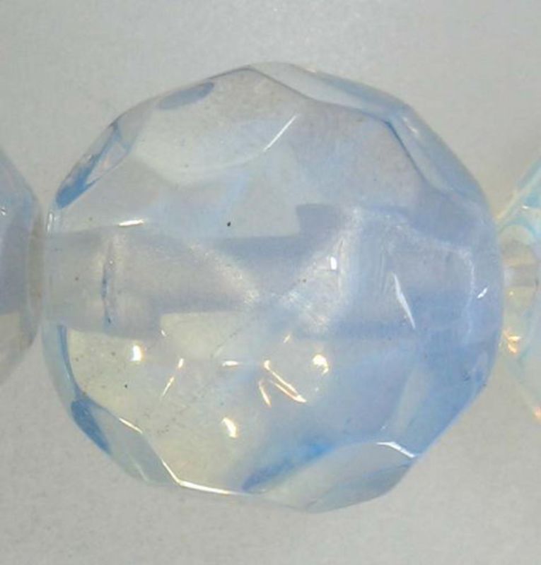 Beads - Glass Faceted Beads - 10mm Opaque Faceted Rd 3beads  - Set of 3