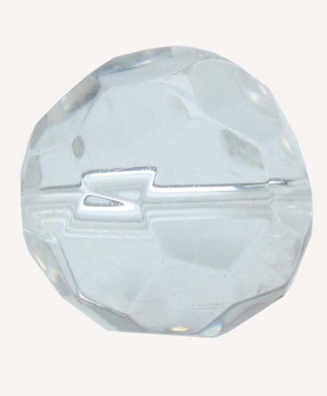 Beads  - Glass - 12mm 5pcs Faceted Rd  - Set of 10  CLEAR