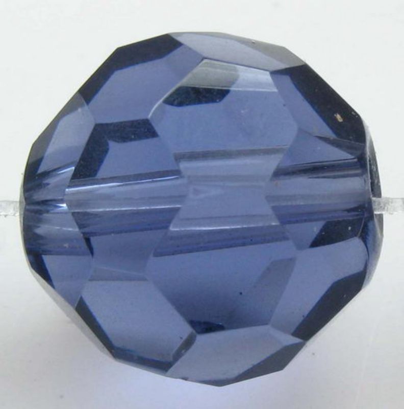 Beads  - Glass - 14mm 3pcs Faceted  - Set of 10  PURPLE