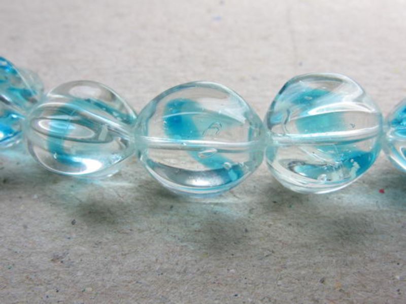Beads - Glass Beads - 11x9mm 8 Beads Star Fruit  - Set of 3