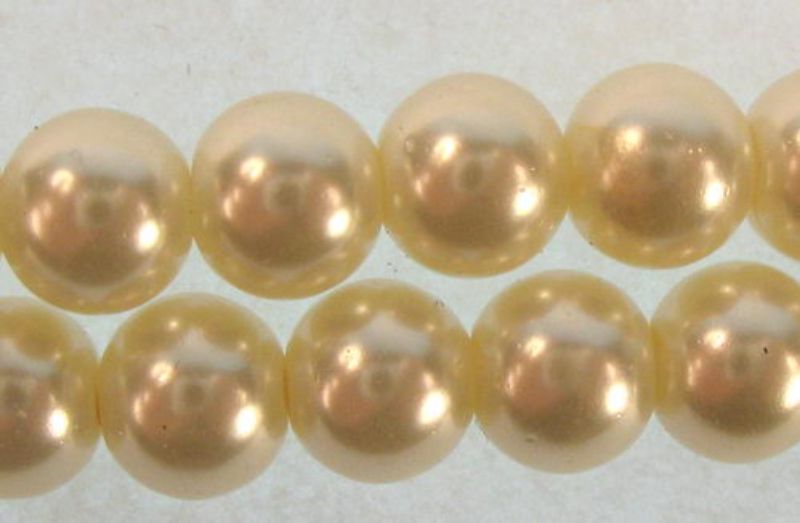 Beads - Pearls (Glass) - 10mm .80pcs LT PINK - Set of 2
