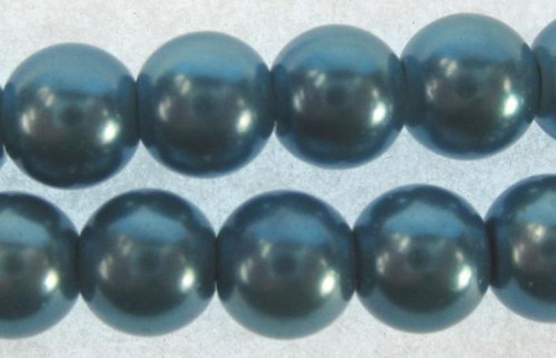 Beads - Pearls (Glass) - 12mm  64pcs COPPER - Set of 2