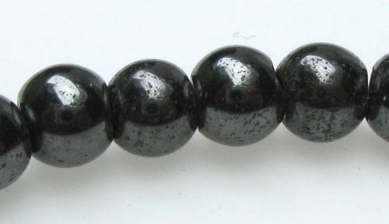 Beads - Hematite - 5mm 40 Beads Magnetic Rd  - Set of 3