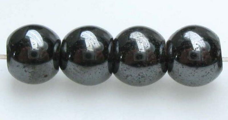 Beads - Hematite - 3x4mm 38beads Magnetic Rd  - Set of 3