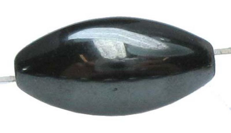 Beads - Hematite - 15x6mm 4 Beads Magnetic Oval  - Set of 3