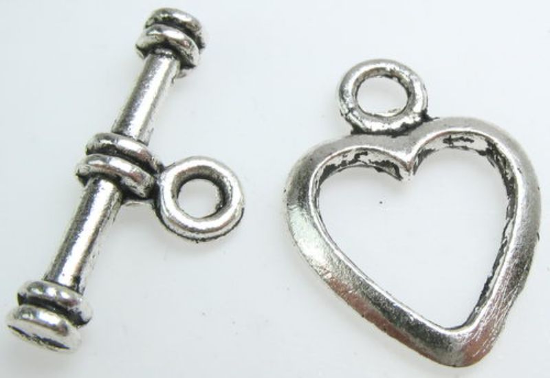 Findings - Connectors &Bails - Heart Shape Connector 5pcs  - Set of 3