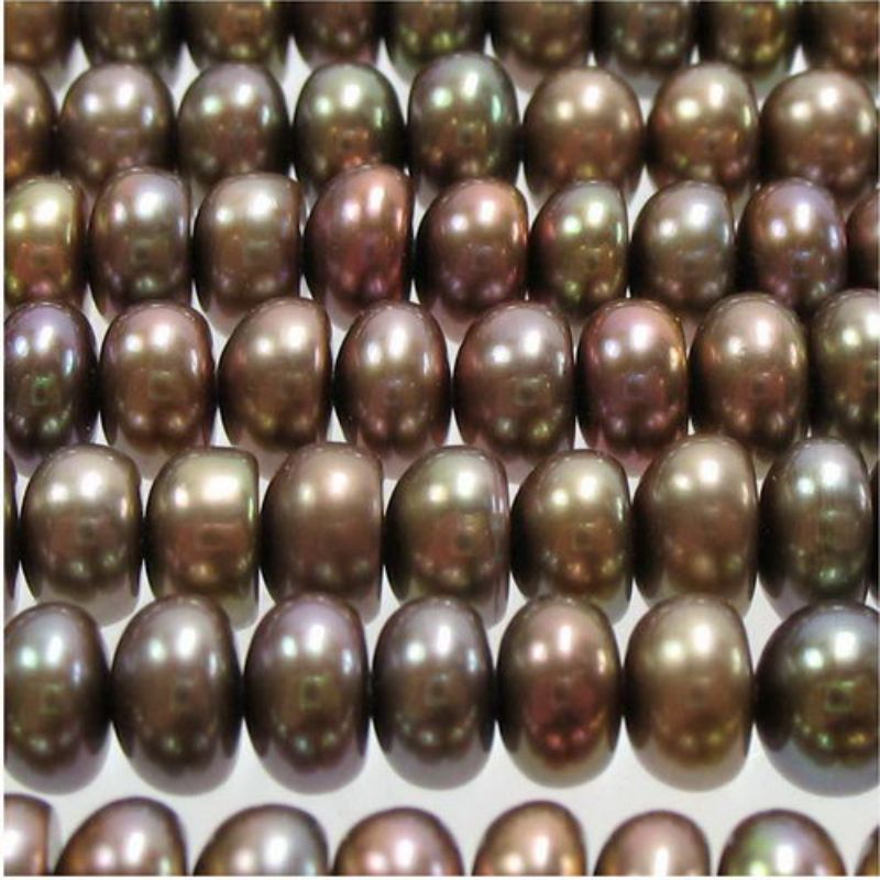 Beads  - Pearls - Freshwater 4.4x5.6mm COPER - Set of 3
