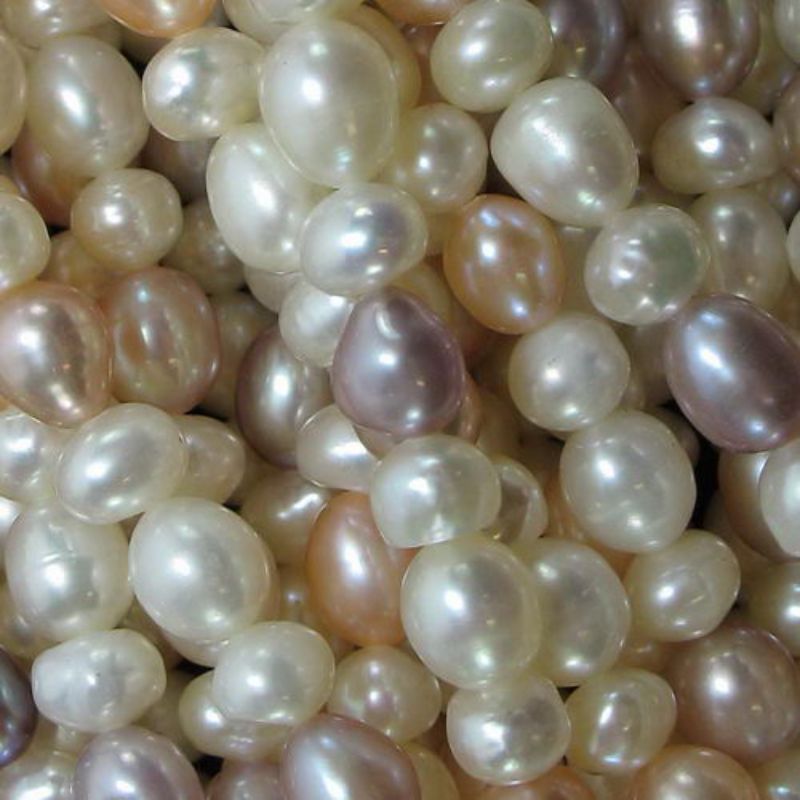 Beads  - Pearls - Pearl 3.8x5.5mm 39cm MULTI - Set of 3