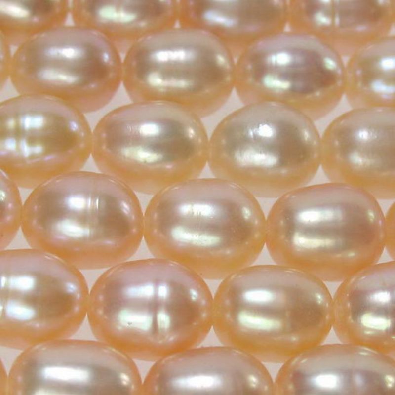 Beads  - Pearls - Pearl 7x5.7mm 41cm PINK - Set of 3