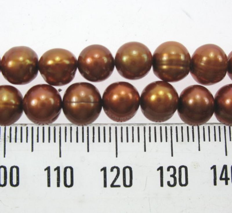 Beads - Pearls (Freshwater) -  COPPER - Set 64