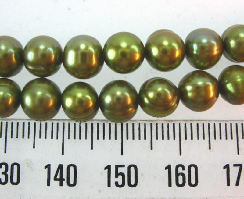 Beads - Pearls (Freshwater) - PERIDOT - Set of 2 Strands