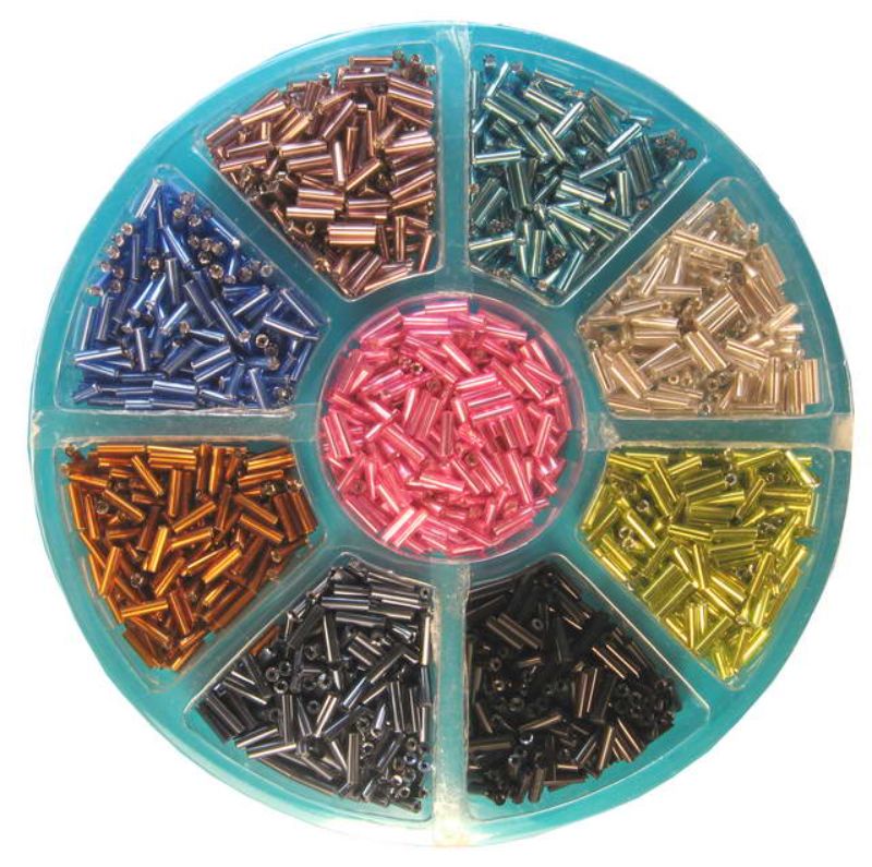 Beads - Seed Beads -  Kit Long Tube 8x70p  - Set of 2