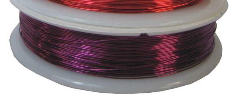 Beading Wire / Thread  - 0.3mm Plated Copper Wire 54m URPLE - Set of 2