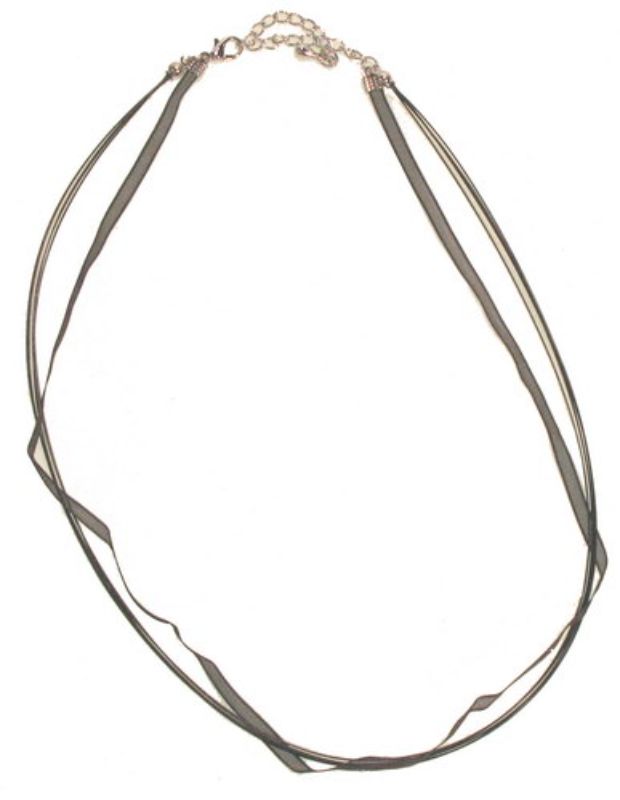 Beading Wire / Thread  - 5 Str Wire With Ribbon 5pcs/Pa  BLACK - Set of 2